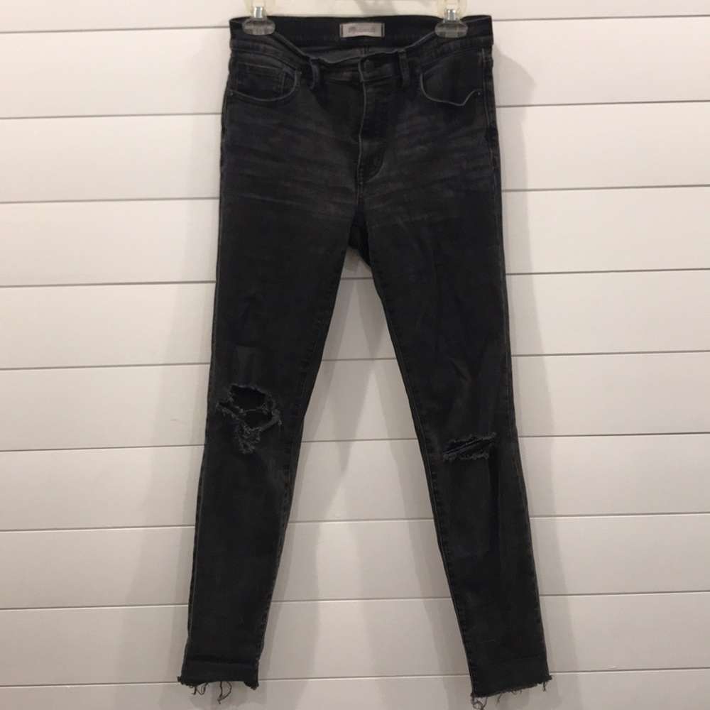 Madewell 9” High Riser Skinny Jeans in Black